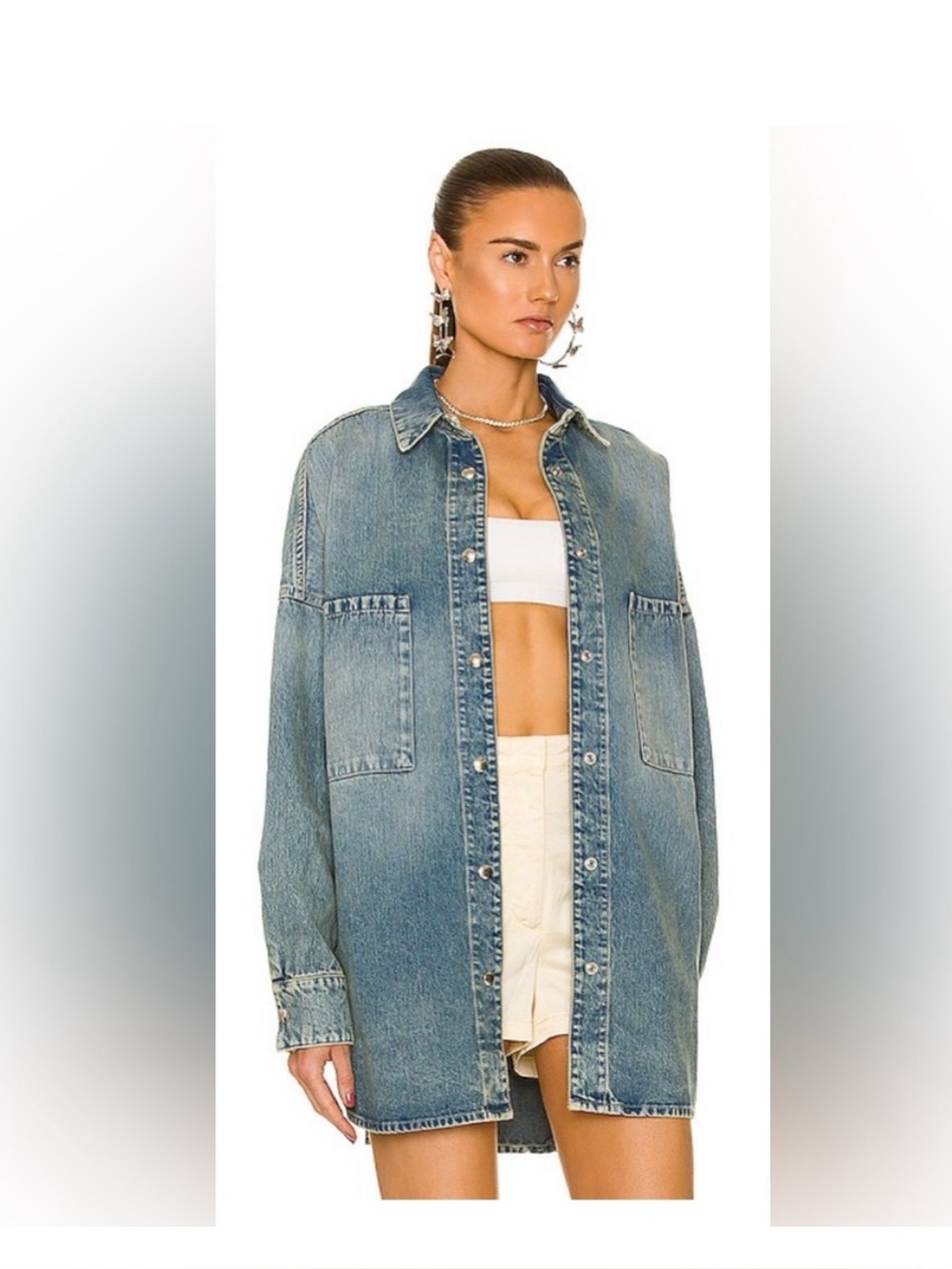 ✨ IRO Paris "Baumette" Denim Oversized Shirt Jacket ✨